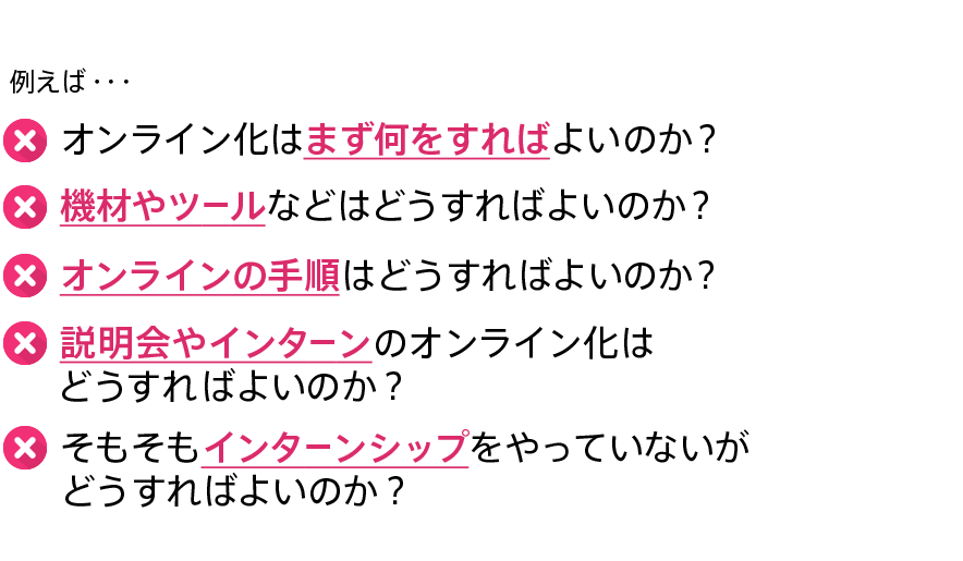 オンライン化できない理由